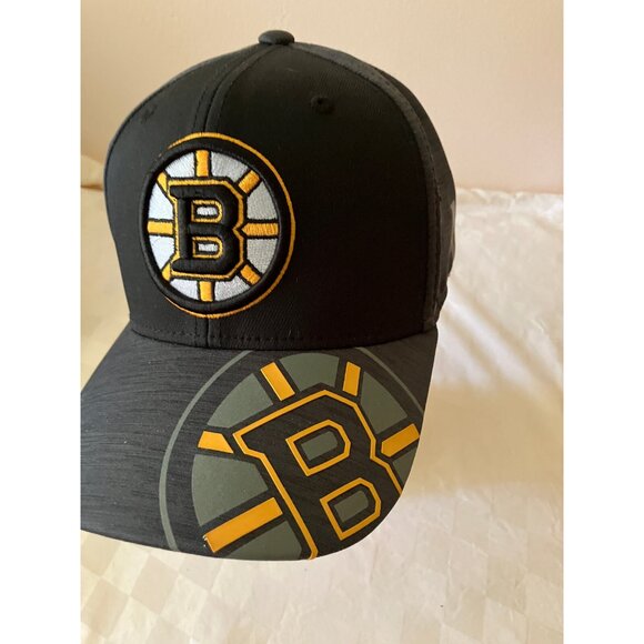NHL Boston Reebok Center Ice Collection Baseball Cap Hat Black Hockey Size L XL - Picture 2 of 16